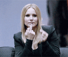 Veronica Mars Middle Finger GIF