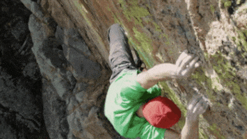 rock climbing living on the edge GIF