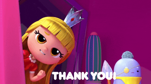 cute thank you animation moving