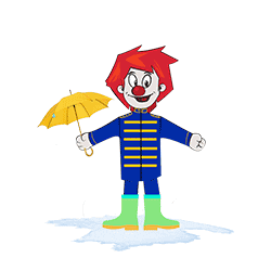 Rain Clown Sticker