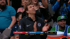 dirk nowitzki applause GIF by NBA