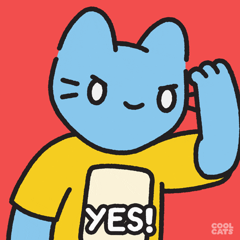 Blue Cat Yes GIF by Cool Cats
