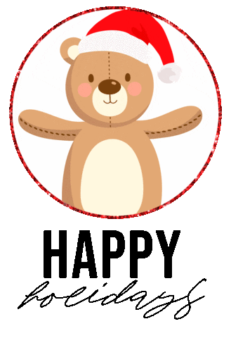 Christmas Teddy Sticker by Schutique Shoes
