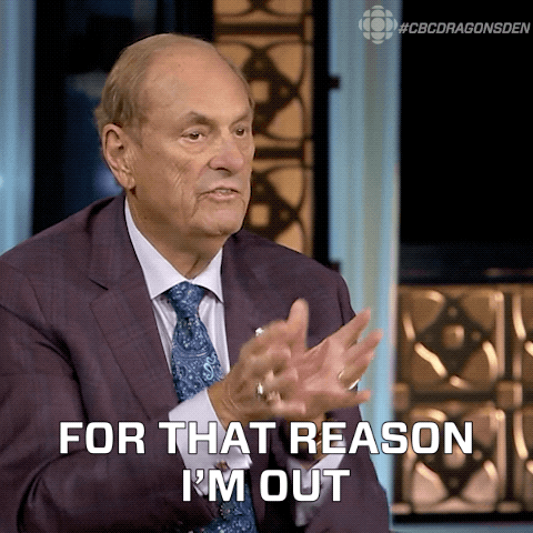 Im Out Dragons Den GIF by CBC - Find & Share on GIPHY