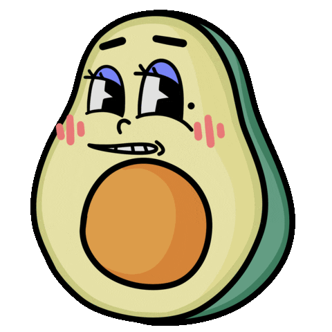 Sassy Avocado Sticker by Edna Odetta