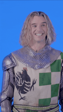 Michael Urie Laugh GIF by Monty Python's Spamalot