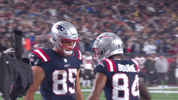 High Five Kendrick Bourne GIF by New England Patriots