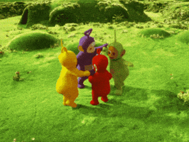 Fall Over Group Hug GIF by Teletubbies