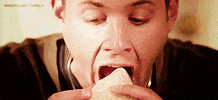 dean winchester eating GIF