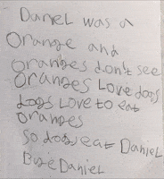Daniel was an orange