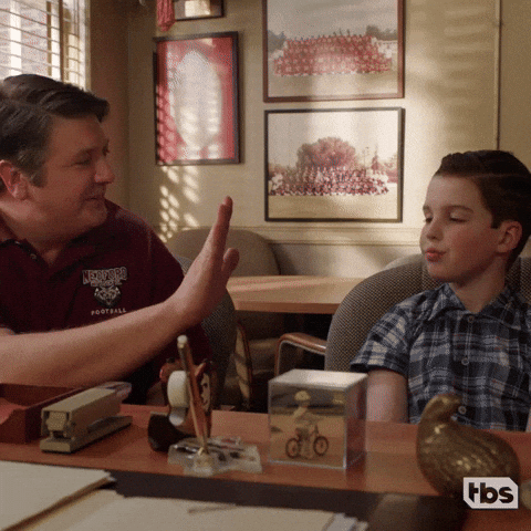 High Five Duo GIF by TBS Network