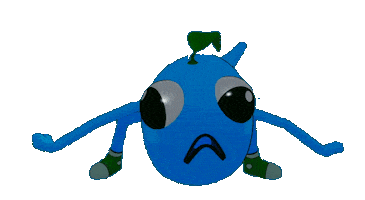 Blue Fish Bird Sticker