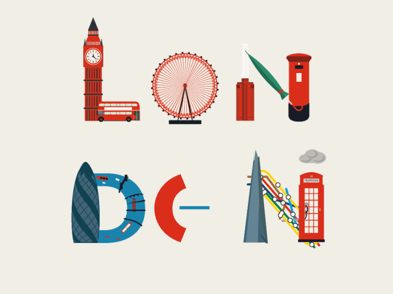 Animated London GIF by Al Boardman - Find & Share on GIPHY