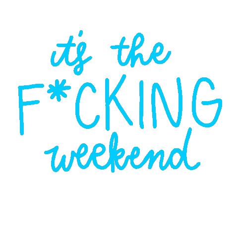 Weekend Typography Sticker by BuzzFeed Animation