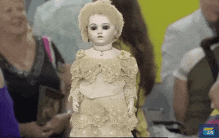 best moment creepy doll GIF by ANTIQUES ROADSHOW | PBS