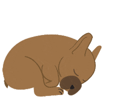 Sleepy Dog Sticker by Isabel Serna