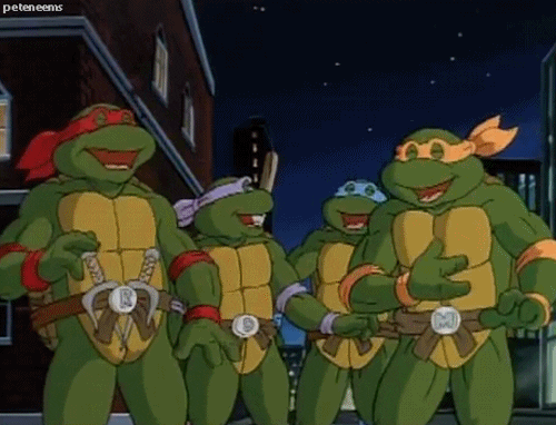 teenage mutant ninja turtles laughing GIF