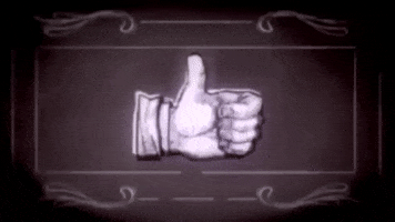 Black And White Thumbs Up GIF