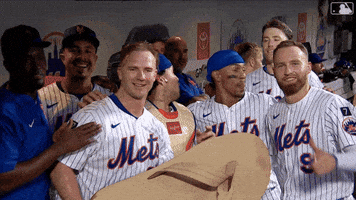 Celebrate Home Run GIF by New York Mets