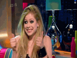 excited avril lavigne GIF