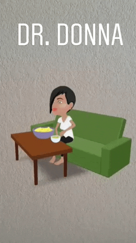 snacking turn around GIF by Dr. Donna Thomas Rodgers