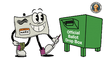 Vote By Mail Drop Box Sticker by Washington Office of the Secretary of State