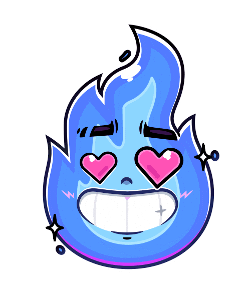 Flaming Sticker