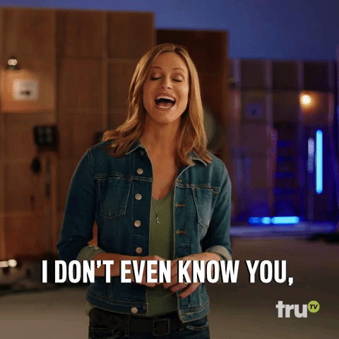 i dont even know you andrea savage GIF by truTV’s I’m Sorry