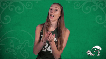 happy women's basketball GIF by GreenWave