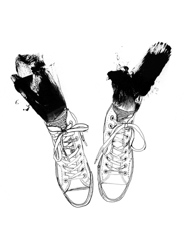 illustration sneakers GIF