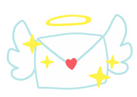 Love Letter Angel Sticker by Snacky Boy