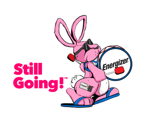 Drumming Keeps Going Sticker by Energizer Bunny for iOS & Android | GIPHY