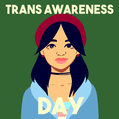 Trans Awareness Day, characters cycling through their eyes