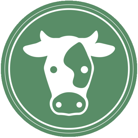 Vegan Cow Sticker by Melt Organic