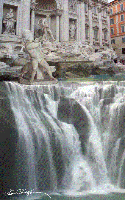 Fontana Di Trevi Gif Collage GIF