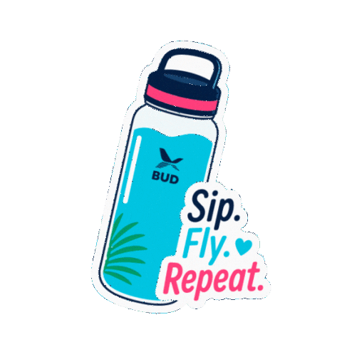 Water Bottle Travel Sticker by Budapest Airport