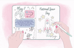 Journaling Outer Space GIF by DLS Design