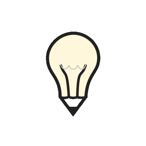 Idea Lightbulb Sticker by GeenFlauwIdee