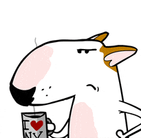 Suspicious Drinking Coffee GIF by Jimmy the Bull