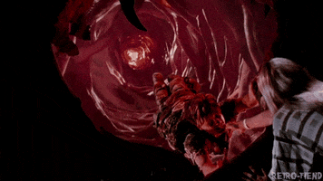 a nightmare on elm street horror movies GIF by RETRO-FIEND