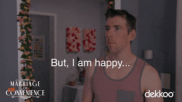 Lying I Am Happy GIF by MyPetHippoProductions