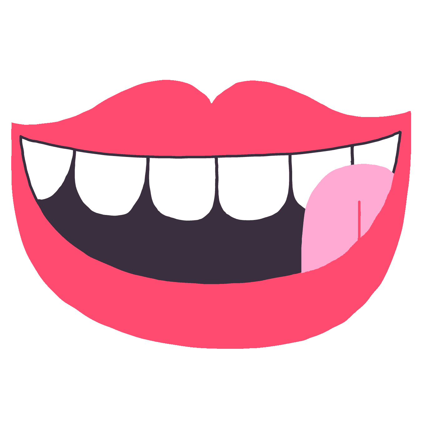 Lips Tongue Sticker by Tim Lahan
