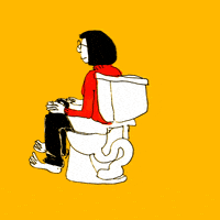 toilet sitting GIF by goletski