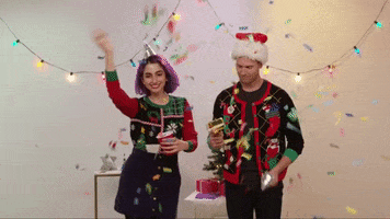 confetti holiday party GIF by evite