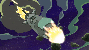space crashing GIF by Cartoon Hangover