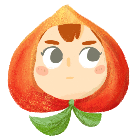 Peach What Sticker by momotardo