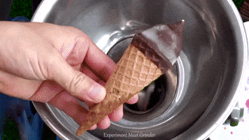 ExperimenMeatGrinder chocolate ice cream meat underground GIF