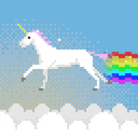rainbow pixel art GIF by Walter Newton