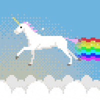 Pixel Rainbow GIF by Walter Newton