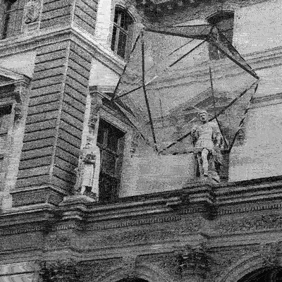 jakehollomon loop black and white paris surreal GIF